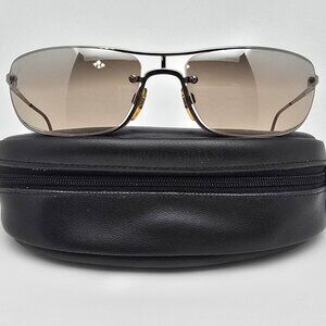 Giorgio Armani 1531 1144/54 Silver Frame Top Gradient Silver Lens Sunglasses